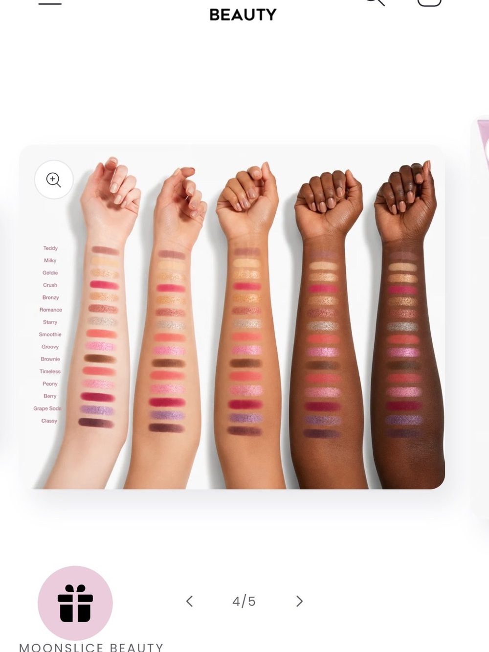 Moonslice Beauty 15-Color Pink Eyeshadow Palette — Pink Shades - Picture 5 of 9